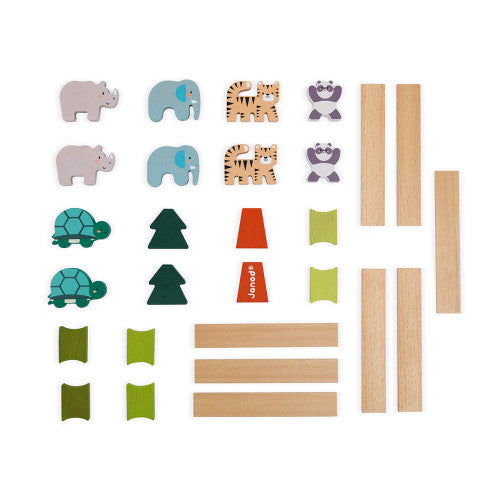 Juego de equilibrio de animales madera WWF Janod