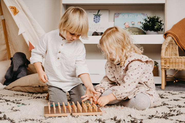 Tabla de madera Geoboard Montessori