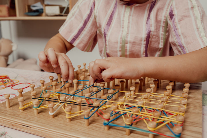 Tabla de madera Geoboard Montessori