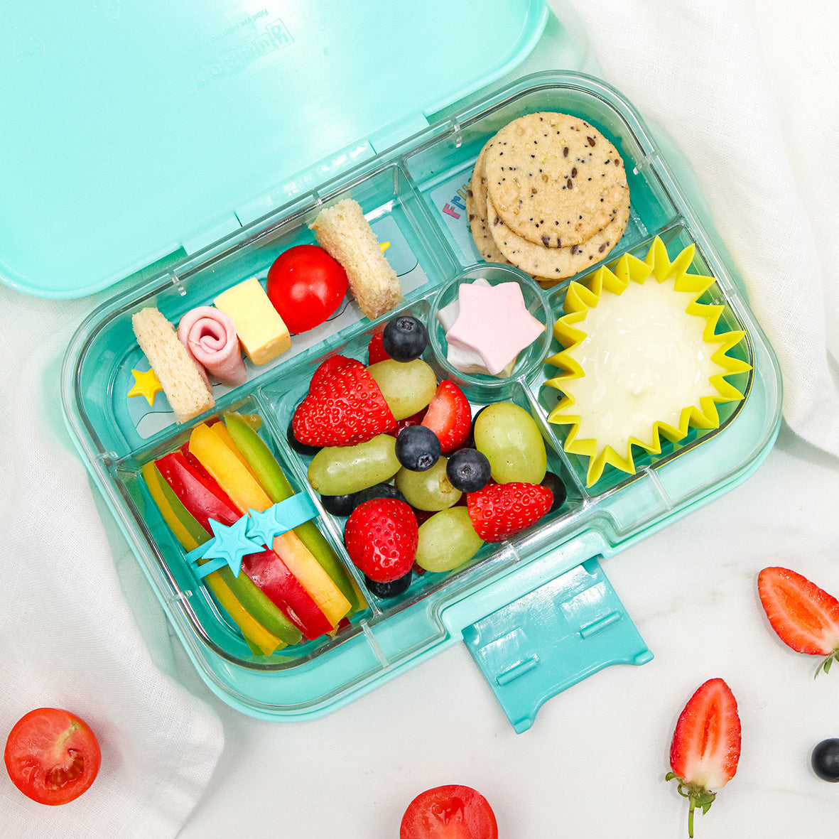 Set de 18 piezas cubiertos y lunch punch Yumbox
