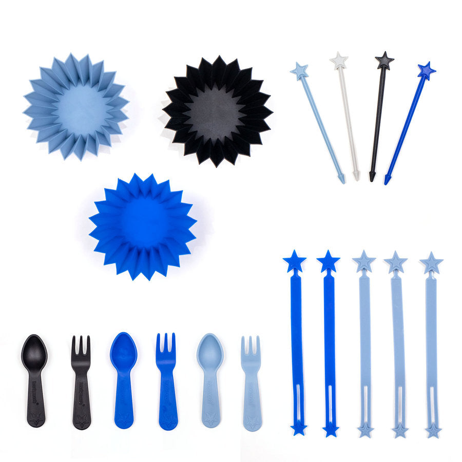 Set de 18 piezas cubiertos y lunch punch Yumbox