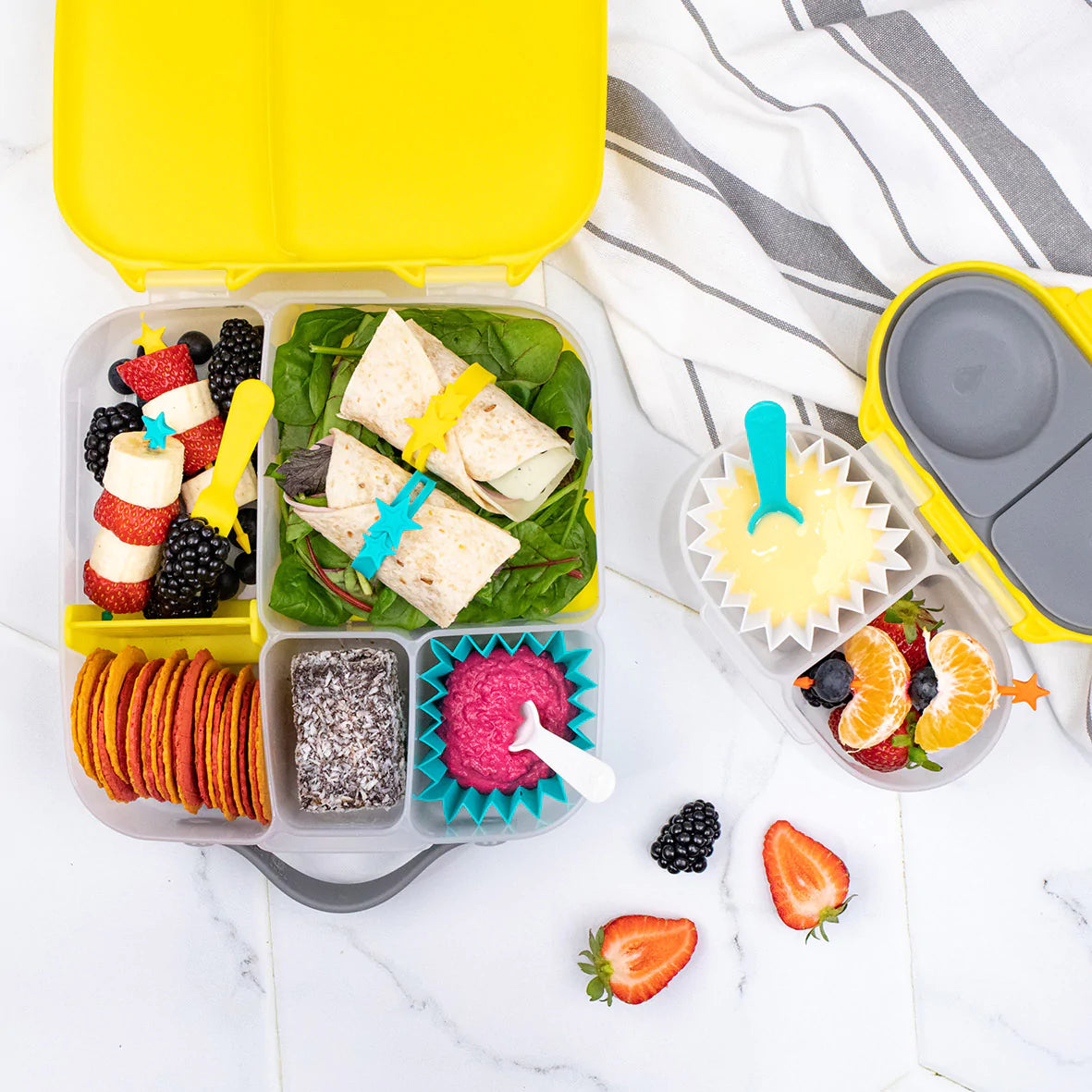 Set de 18 piezas cubiertos y lunch punch Yumbox