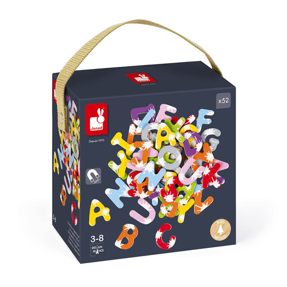 Maletín de 52 letras magnéticas de madera Janod