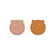 Pack de 2 platos infantil MERRICK rosa/mostaza de Liewood