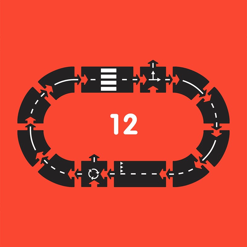 Ringroad- Carretera Flexible Waytoplay 12 piezas