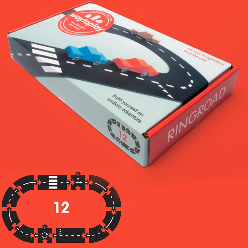 Ringroad- Carretera Flexible Waytoplay 12 piezas
