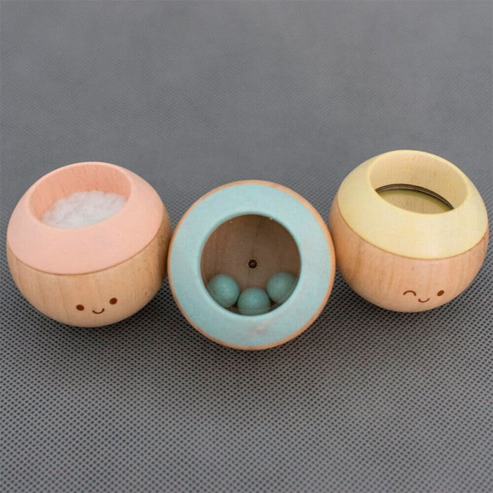 Tentetiesos Bolas de madera sensoriales - Plantoys