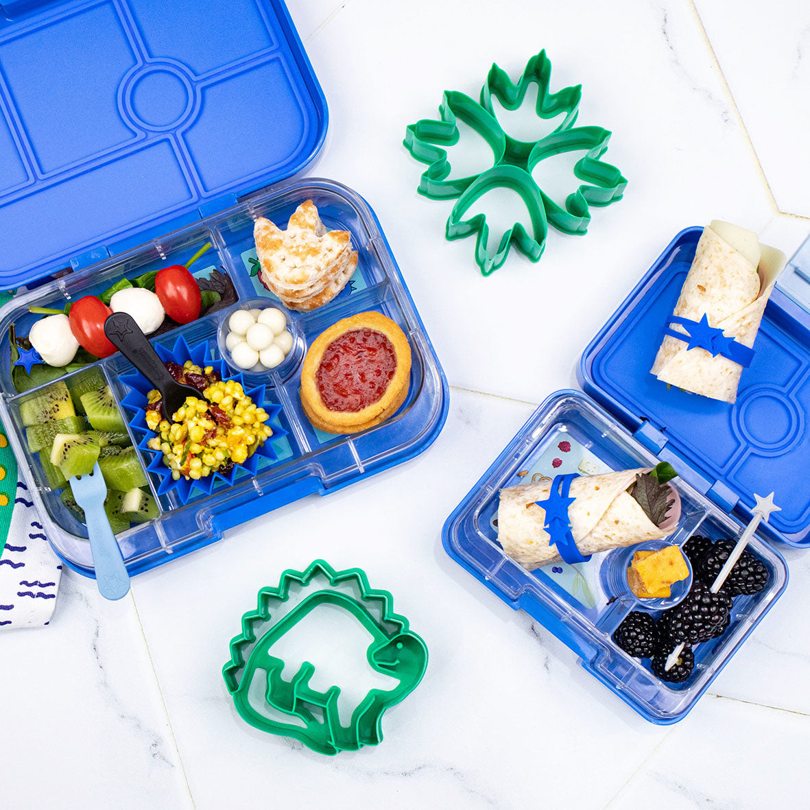 Set de 19 piezas cubiertos cortador y lunch punch Yumbox