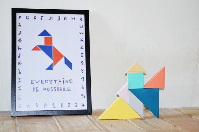 Tangram de madera Pastel Me&Mine