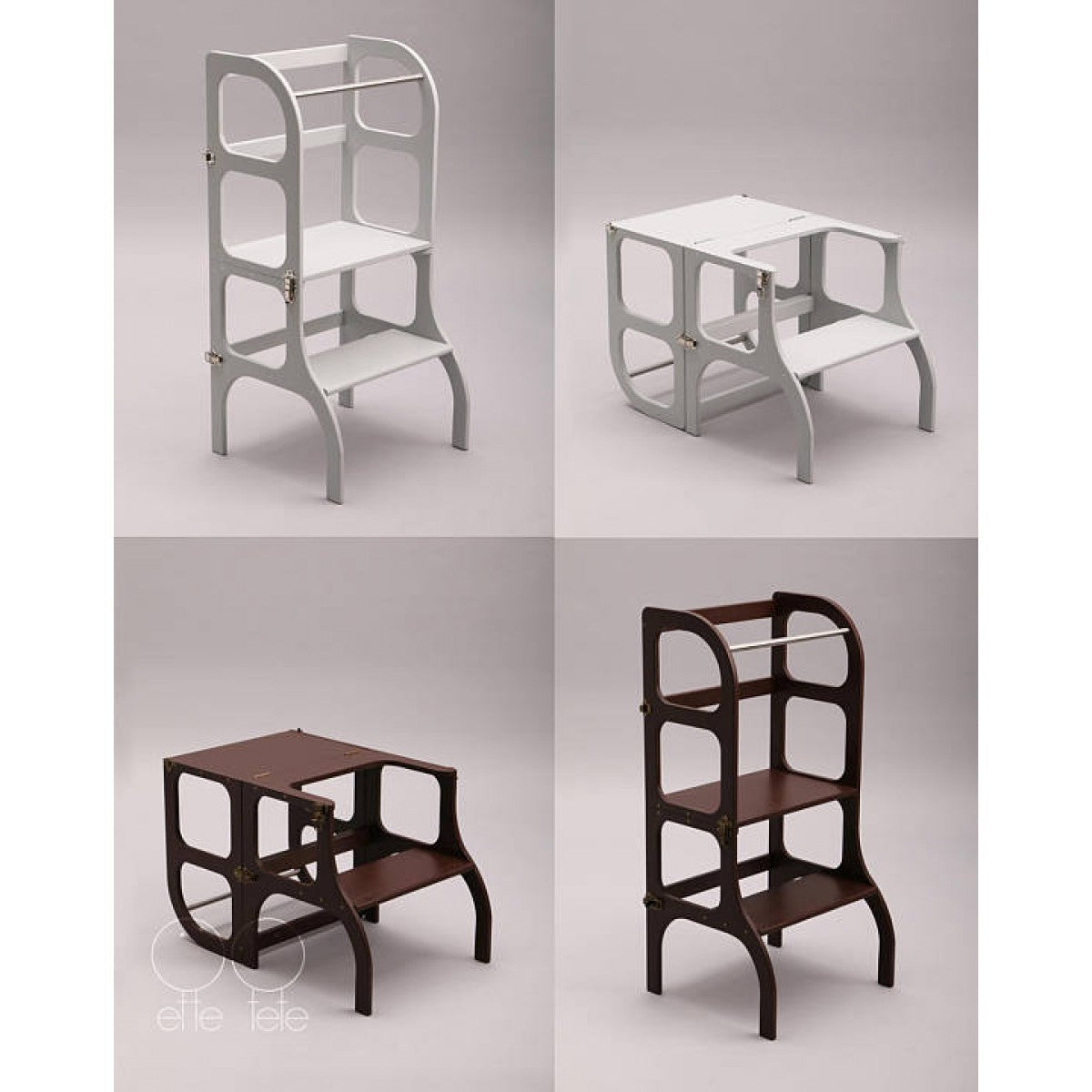 Torre de aprendizaje Ette tete convertible en pupitre